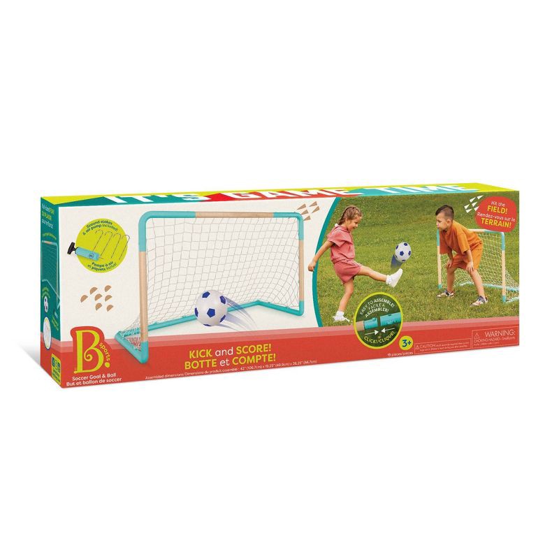 slide 8 of 8, B. toys B. sports Toddler Soccer Goal and Ball - Soccer Set, 1 ct
