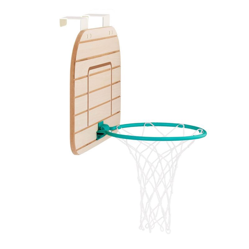 slide 5 of 8, B. toys B. sports Wooden Over-the-Door Basketball Hoop, 1 ct