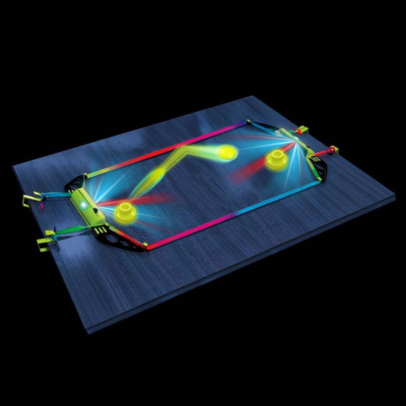 slide 5 of 6, Glow Games Table Air Hockey: LED Light Battery-Powered, Ages 5+, 2 Players, 1 ct