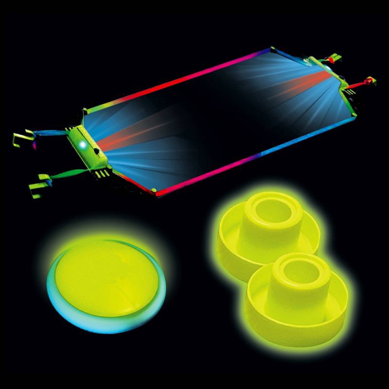 slide 6 of 6, Glow Games Table Air Hockey: LED Light Battery-Powered, Ages 5+, 2 Players, 1 ct