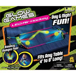 Glow Games Table Air Hockey: LED Light Battery-Powered, Ages 5+, 2 Players