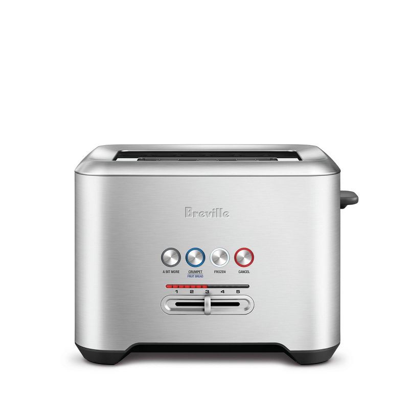 slide 1 of 5, Breville A Bit More 2 Slice Stainless Steel Toaster, 1 ct