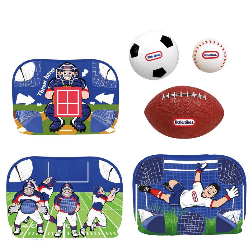 slide 3 of 6, Little Tikes 3-in-1 Triple Play Sports Center - 4pc, 4 ct