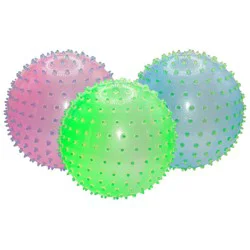 Logan Sports 9" Mega Spike Glow in the Dark Ball: Toy for Kids 2-16, Rubber Material