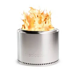 Solo Stove Bonfire 2.0 Outdoor Fire Pit Stainless Steel: Smokeless & Portable, No Assembly Required