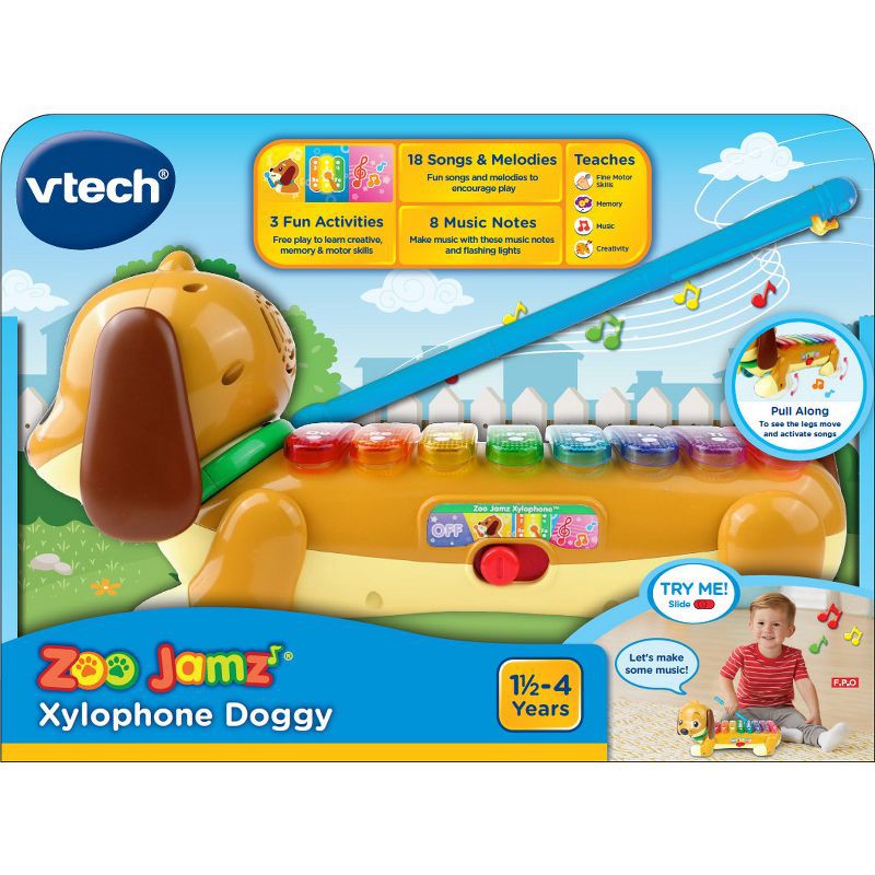 slide 9 of 9, VTech Zoo Jamz Doggy Xylophone, 1 ct