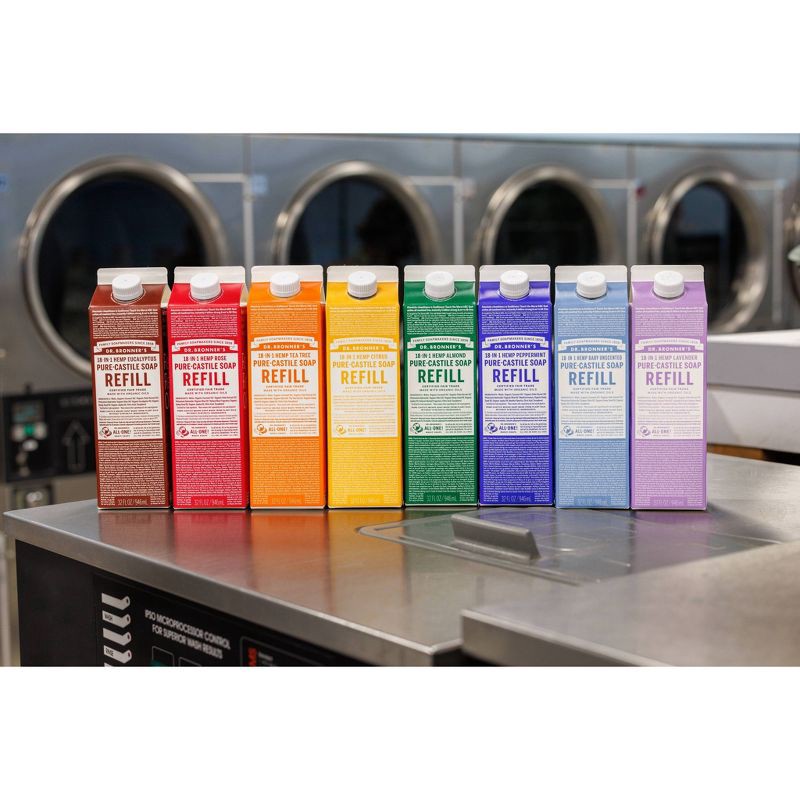 slide 10 of 13, Dr. Bronner's Pure Castile Liquid Soap Bodywash Refill Carton - Peppermint - 32 fl oz, 32 fl oz