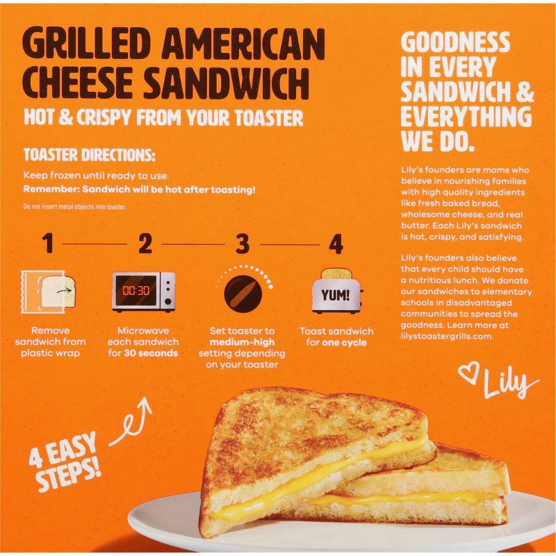 slide 3 of 9, Lily's Toaster Grills Frozen American Cheese - 6.8oz, 6.8 oz