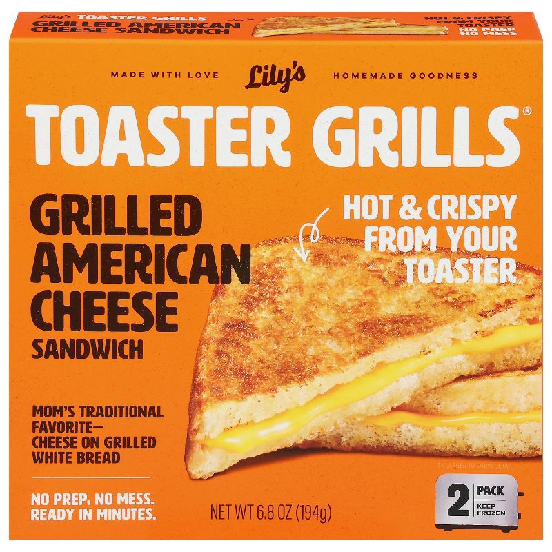 slide 1 of 9, Lily's Toaster Grills Frozen American Cheese - 6.8oz, 6.8 oz