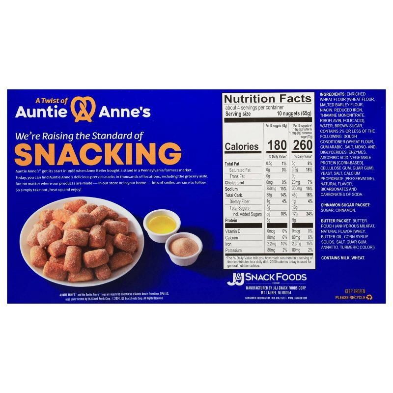 slide 4 of 4, Auntie Anne's Frozen Sweet Cinnamon Pretzel Nuggets - 9.7oz, 9.7 oz