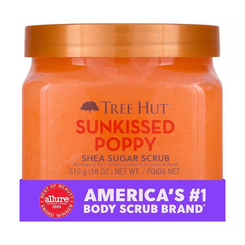 slide 3 of 15, Tree Hut Sunkissed Poppy Shea Sugar Body Scrub - 18oz, 18 oz