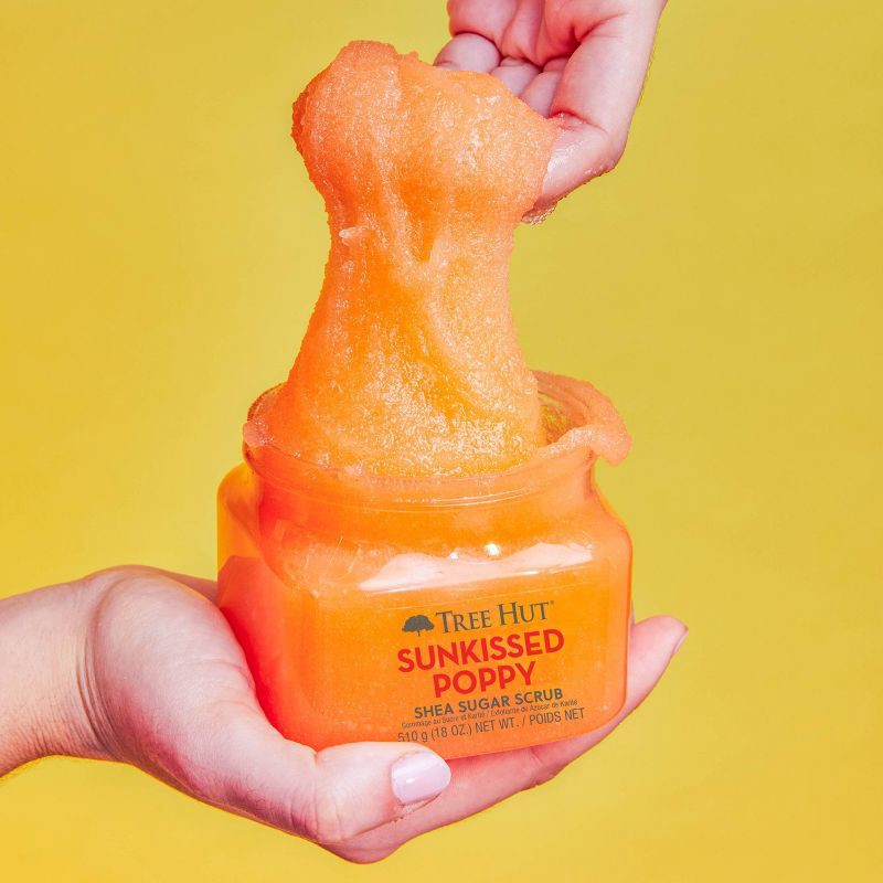 slide 10 of 15, Tree Hut Sunkissed Poppy Shea Sugar Body Scrub - 18oz, 18 oz