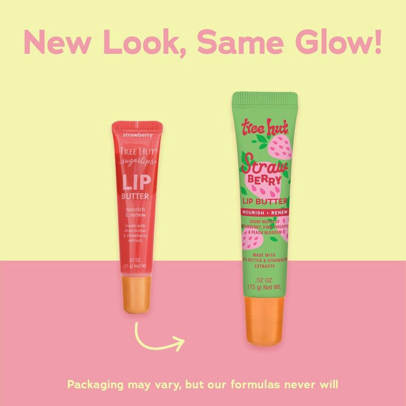 slide 2 of 12, Tree Hut Sugarlips Lip Butter - Strawberry - 0.52oz, 0.52 oz