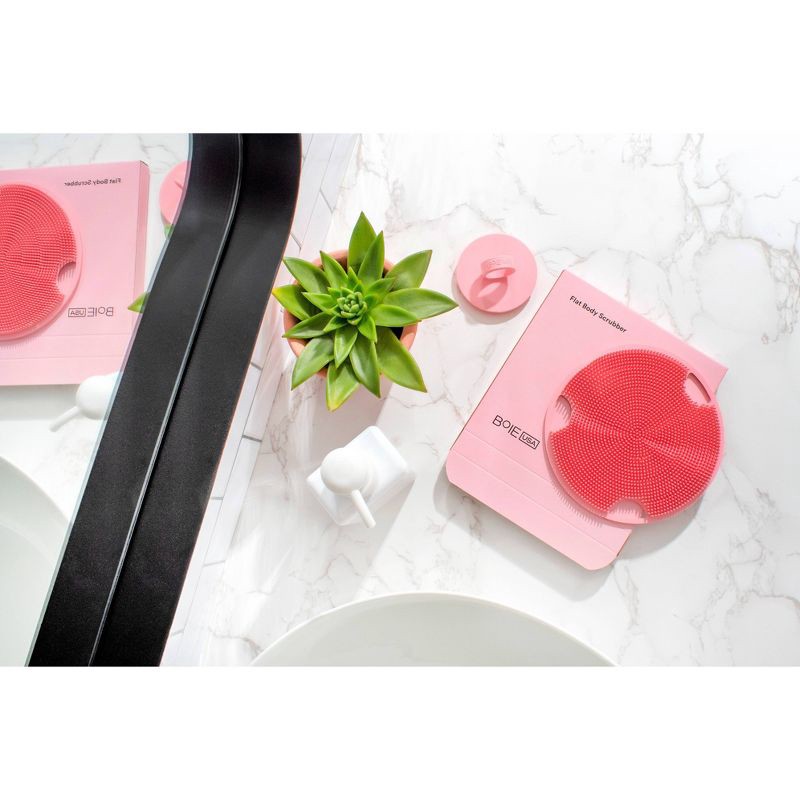 slide 5 of 6, Boie USA Face Scrubber - Pink, 1 ct