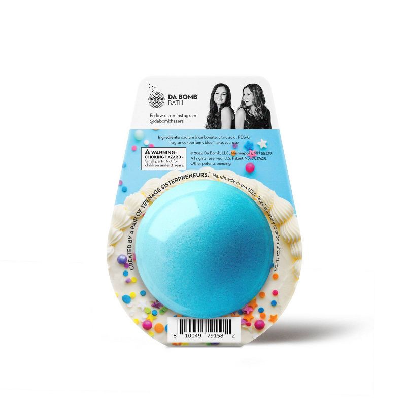 slide 2 of 4, Da Bomb Bath Fizzers Cake Blue Confetti Bath Bomb - 3.5oz, 3.5 oz