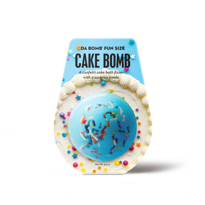 slide 1 of 4, Da Bomb Bath Fizzers Cake Blue Confetti Bath Bomb - 3.5oz, 3.5 oz