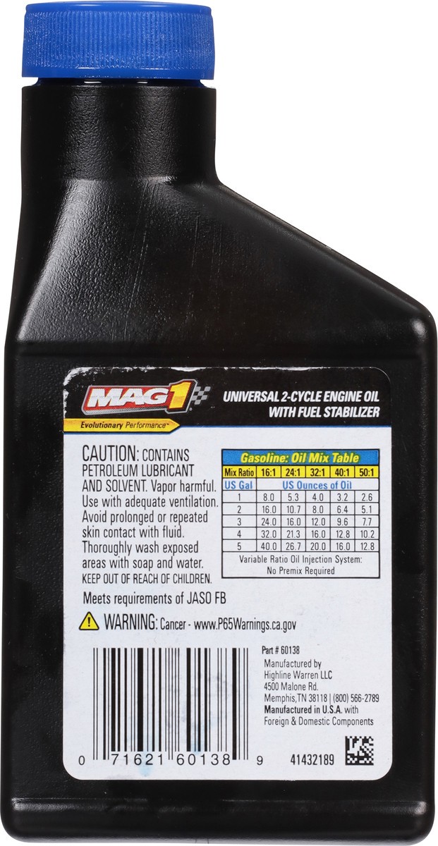 slide 7 of 12, Mag 1 Universal 2 Cycle Engine Oil, 8 fl oz