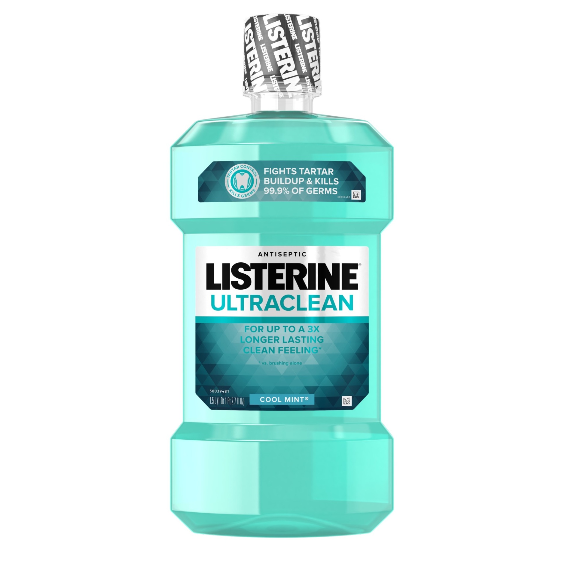 slide 1 of 6, Listerine Ultraclean Oral Care Antiseptic Mouthwash, Everfresh Technology to Help Fight Bad Breath, Gingivitis, Plaque & Tartar, ADA-Accepted Tartar Control Oral Rinse, Cool Mint, 1.5 liter