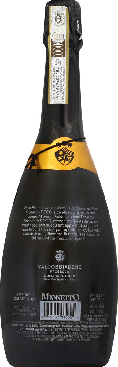 slide 6 of 6, Mionetto Superiore Prosecco DOCG 750 ml Bottle, 750 ml