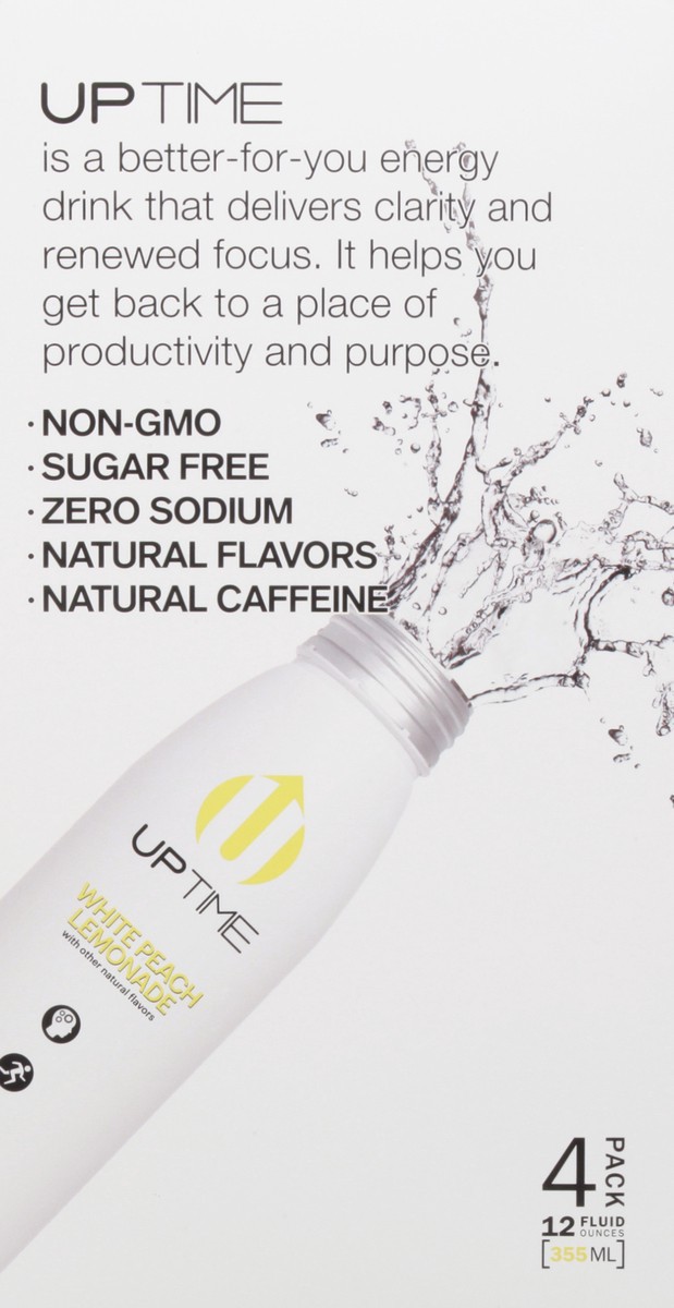 slide 7 of 10, UPTIME White Peach Lemonade Sugar Free- 4 ct, 4 ct