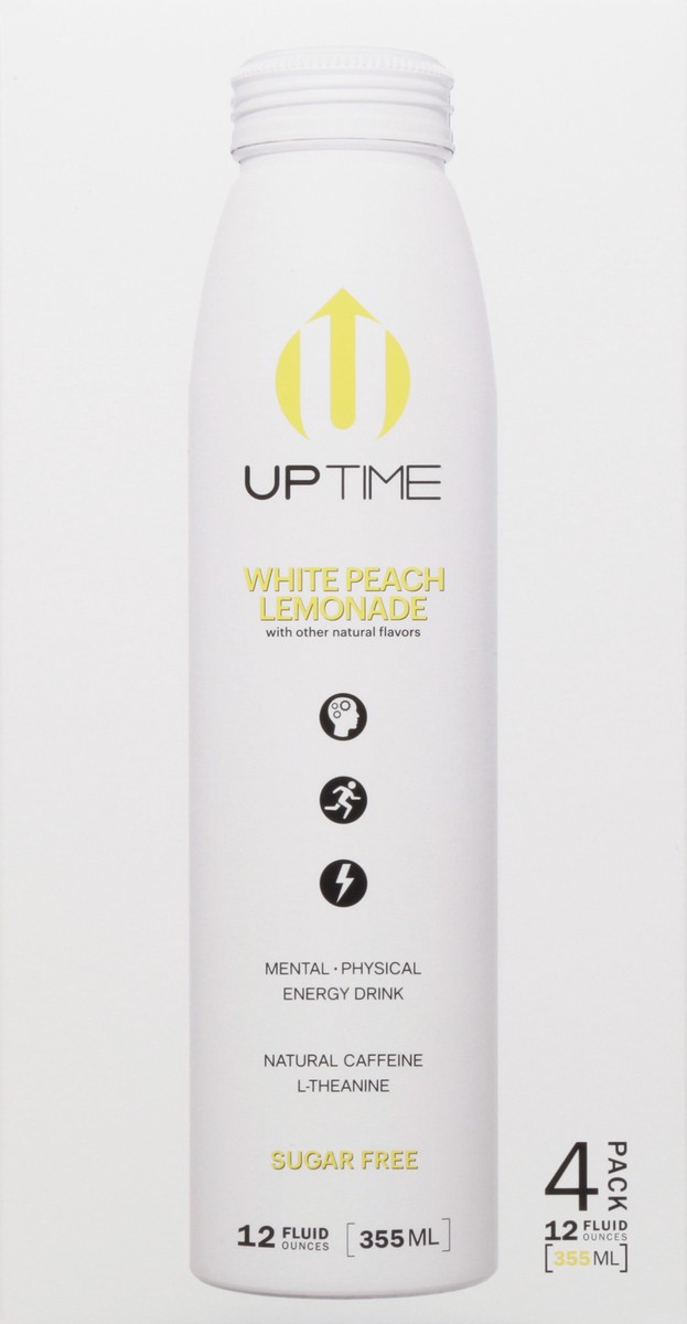 slide 9 of 10, UPTIME White Peach Lemonade Sugar Free- 4 ct, 4 ct