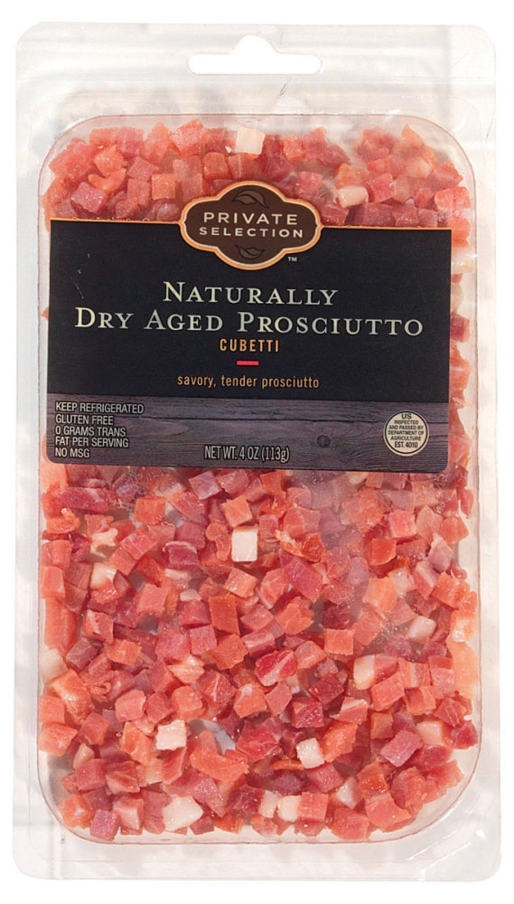 slide 1 of 1, Private Selection Dry Aged Prosciutto Cubes, 4 oz