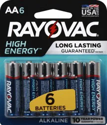 Rayovac Batteries 6 ea