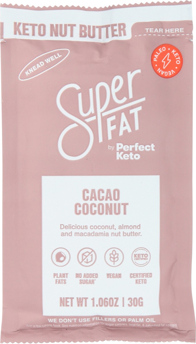 slide 5 of 9, SuperFat Cacao Coconut Keto Nut Butter 1.06 oz, 1.06 oz