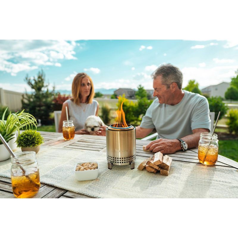 slide 2 of 2, Solo Stove Mesa Outdoor Fire Pit Stainless Steel: Smokeless, Indoor/Outdoor Use, No Assembly Required, 1 ct