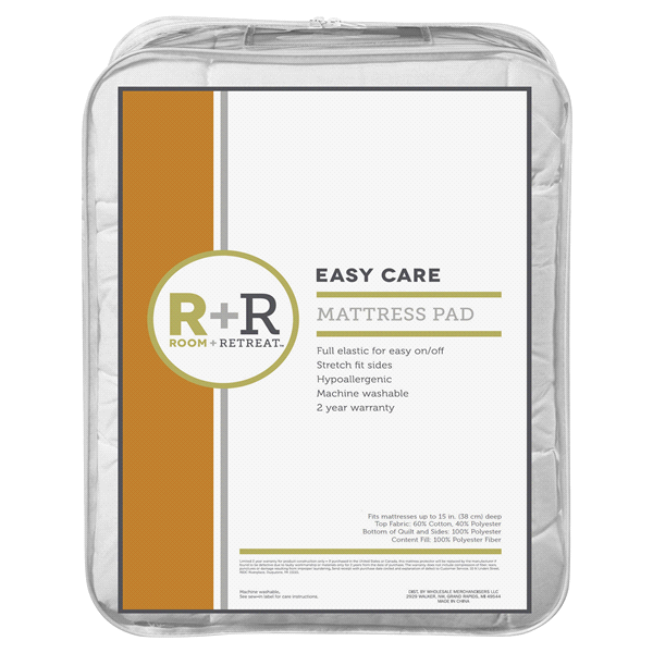 slide 1 of 1, Room & Retreat Easy Care Mattress Pad, Twin XL, 1 ct