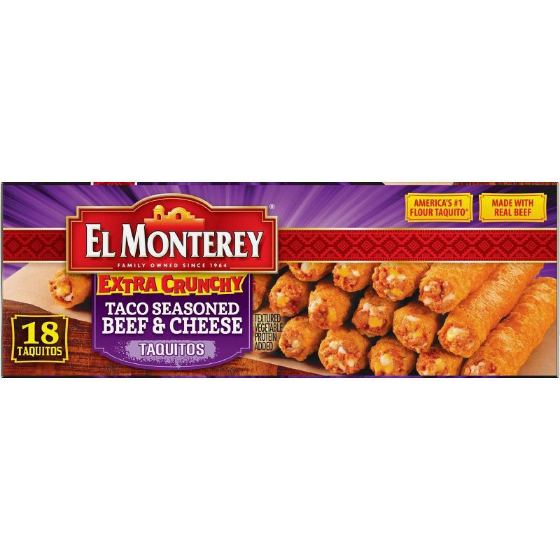 slide 4 of 5, El Monterey Frozen Taco Beef & Cheese Taquito - 20.7oz, 20.7 oz