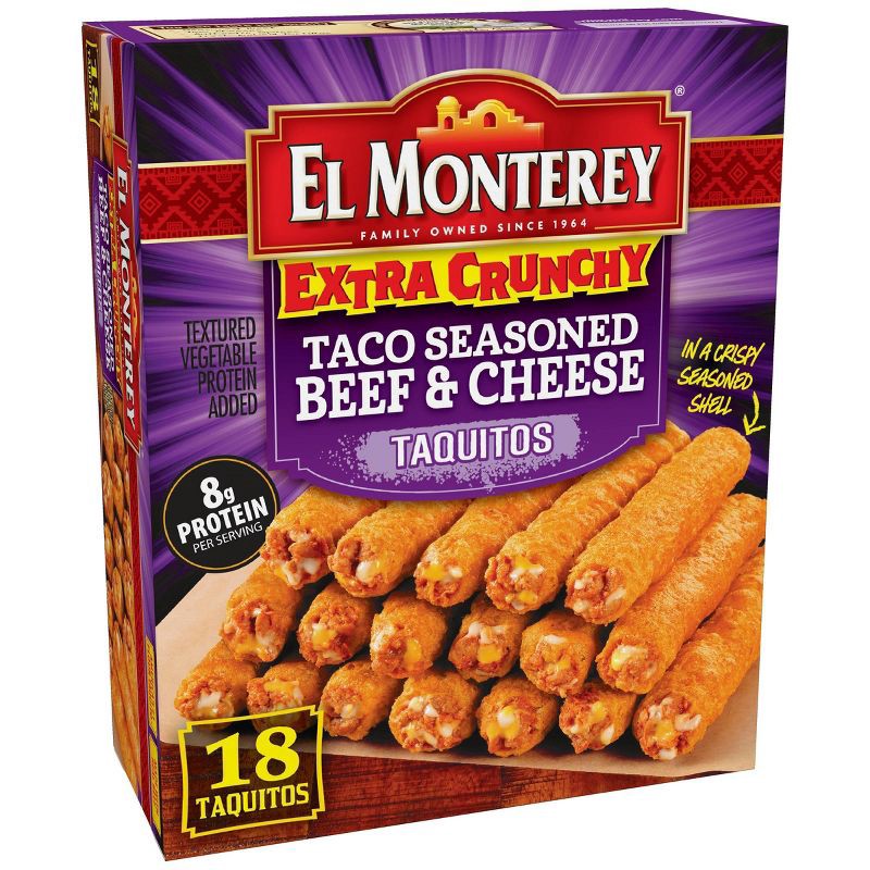 slide 5 of 5, El Monterey Frozen Taco Beef & Cheese Taquito - 20.7oz, 20.7 oz