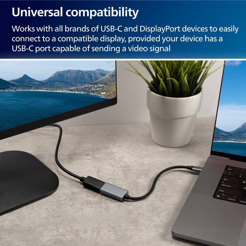 slide 5 of 7, Philips 8K USB-C to Display Port Adapter, 1 ct