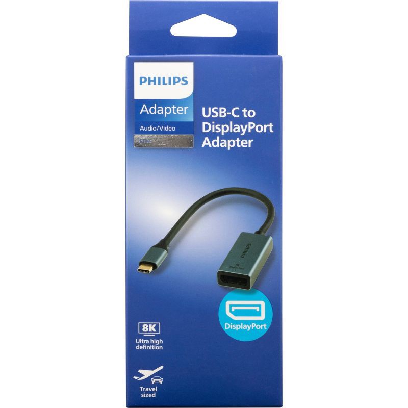 slide 6 of 7, Philips 8K USB-C to Display Port Adapter, 1 ct
