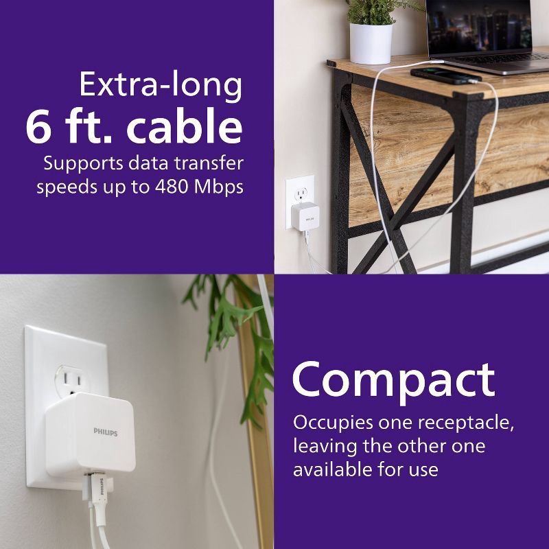 slide 5 of 7, Philips 67.5W AC GaN Charging Kit, 1 ct