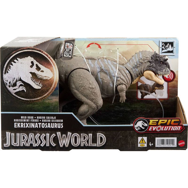 slide 2 of 8, Jurassic World Ekrixinatosaurus Wild Roar Action Figure, 1 ct