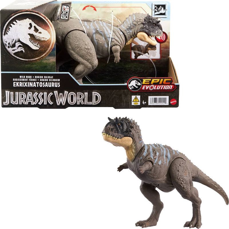 slide 3 of 8, Jurassic World Ekrixinatosaurus Wild Roar Action Figure, 1 ct