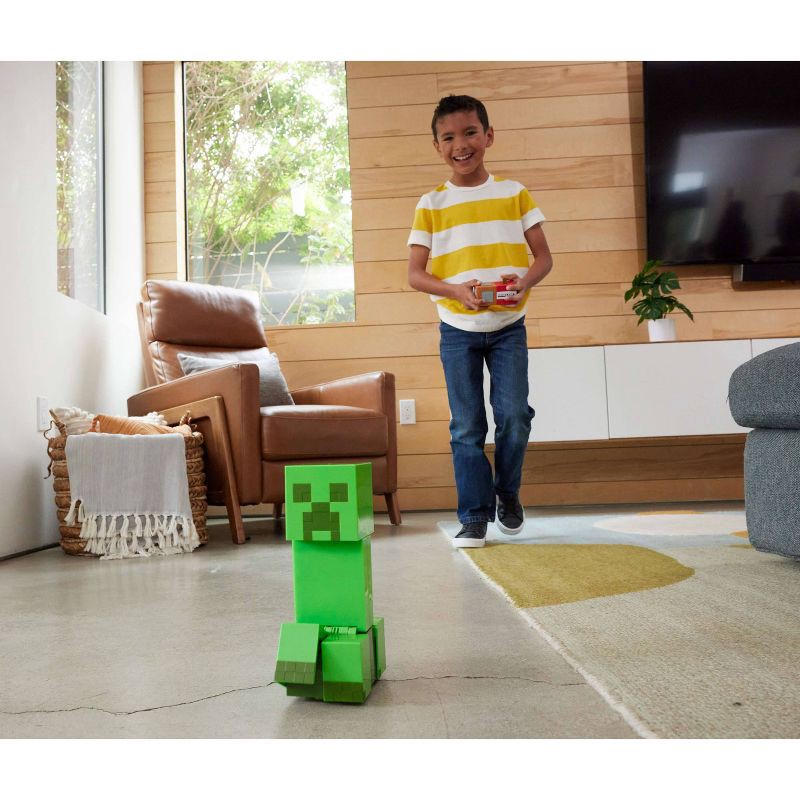 slide 7 of 7, Mattel Minecraft Exploding RC Creeper with Lights & Sounds with 10 Explosion Particles and DLC Code, 1 ct
