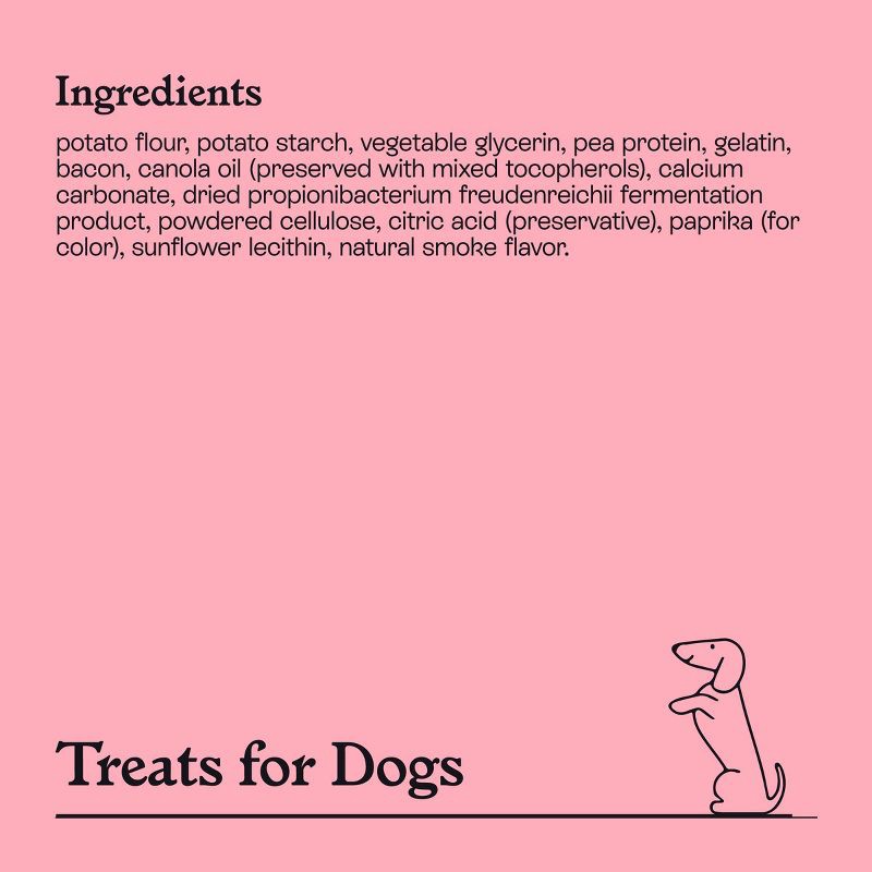 slide 5 of 7, Rawhide-Free Bacon and Smoke Flavor Pig Ear Shaped Dental and Hard Chew Dog Treats - Kindfull™ 7.5oz, 7.5 oz