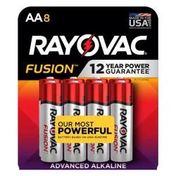 Rayovac Fusion 8pk AA Batteries – Alkaline Battery: Household Single-Use 1.5V