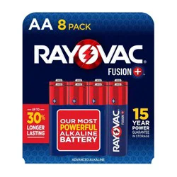 Rayovac Fusion 8pk AA Batteries – Alkaline Battery: Household Single-Use 1.5V