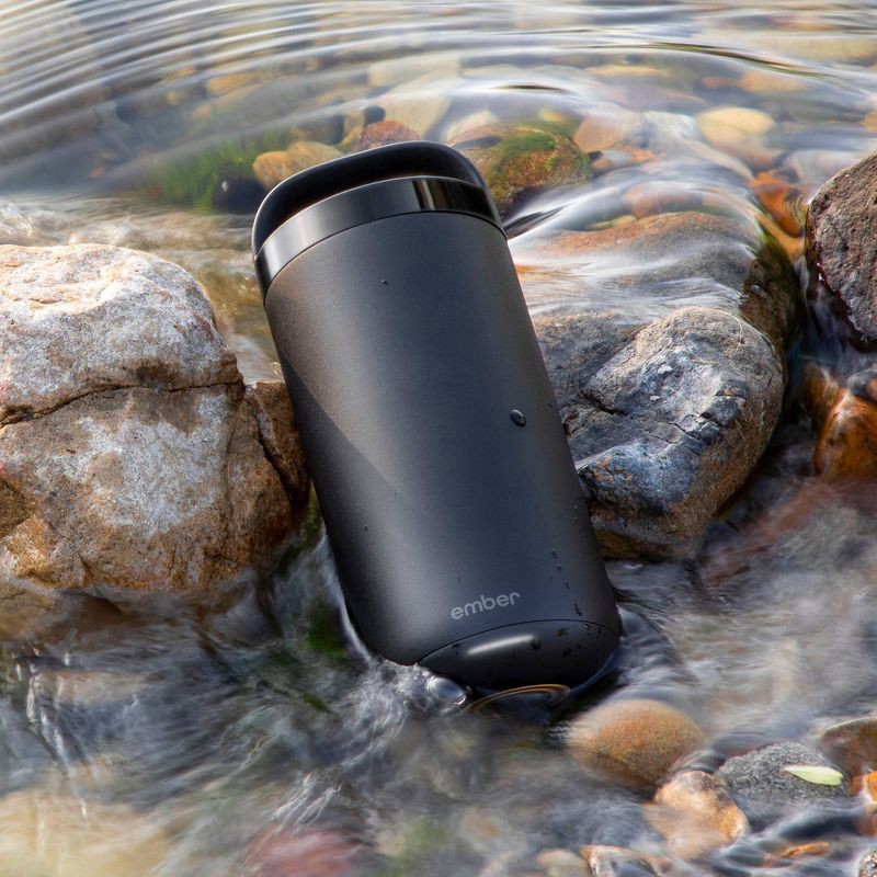 slide 7 of 9, Ember 16oz Temperature Control Smart Tumbler Mug Slate Black: Stainless Steel, Hand Wash, Hot Beverages, 16 oz