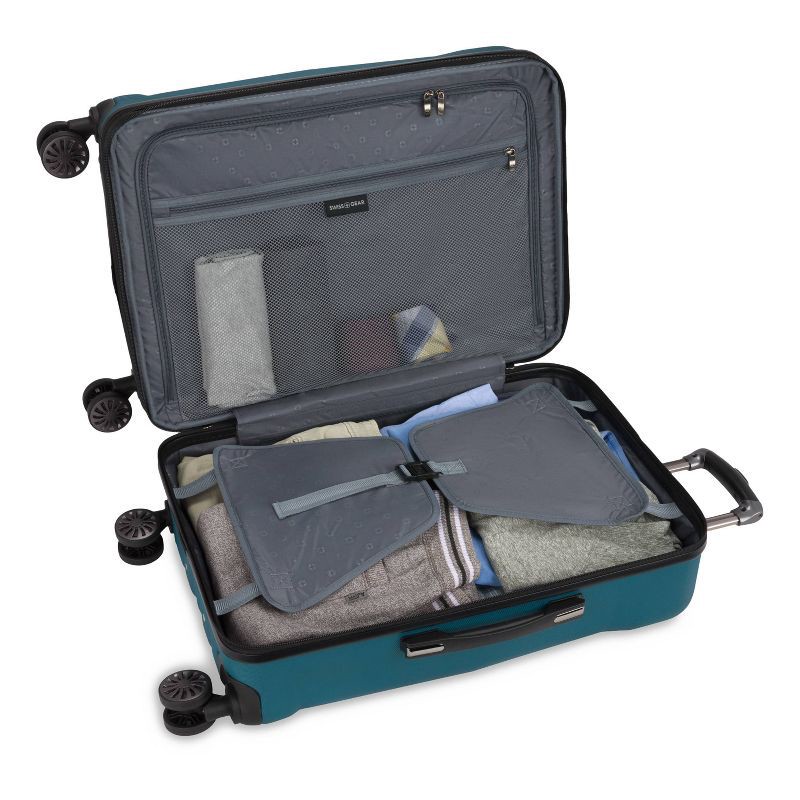 slide 8 of 11, SWISSGEAR Cascade Hardside Medium Checked Suitcase - Teal: 8-Wheel, Adjustable Handle, 1 ct
