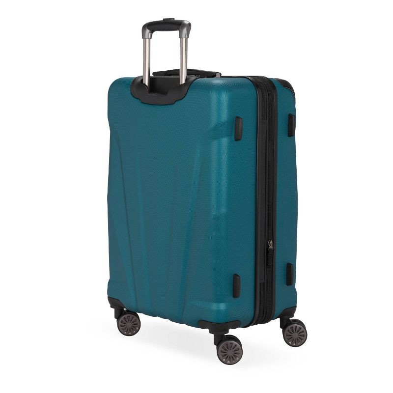 slide 9 of 11, SWISSGEAR Cascade Hardside Medium Checked Suitcase - Teal: 8-Wheel, Adjustable Handle, 1 ct