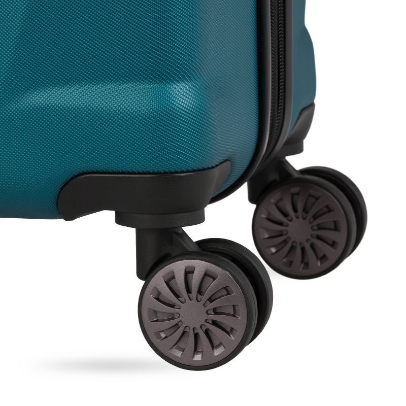 slide 10 of 11, SWISSGEAR Cascade Hardside Medium Checked Suitcase - Teal: 8-Wheel, Adjustable Handle, 1 ct