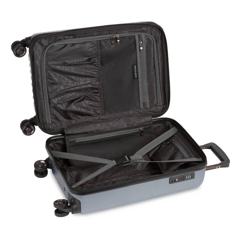 slide 12 of 13, SWISSGEAR Energie Hardside Carry On Spinner Suitcase - Iron Gray: Telescoping Handle, Tear-Resistant, 1 ct