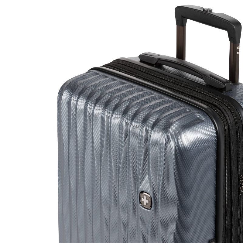 slide 4 of 13, SWISSGEAR Energie Hardside Carry On Spinner Suitcase - Iron Gray: Telescoping Handle, Tear-Resistant, 1 ct