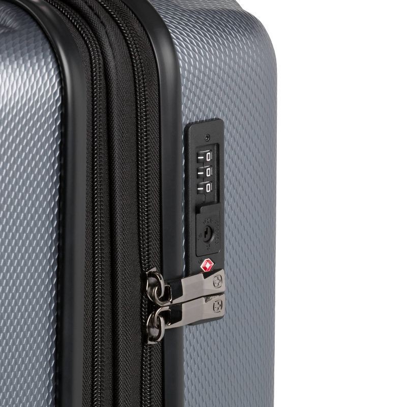 slide 5 of 13, SWISSGEAR Energie Hardside Carry On Spinner Suitcase - Iron Gray: Telescoping Handle, Tear-Resistant, 1 ct