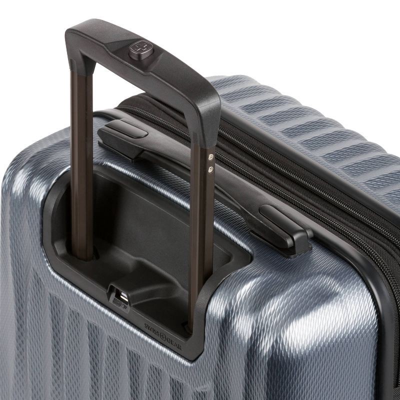 slide 7 of 13, SWISSGEAR Energie Hardside Carry On Spinner Suitcase - Iron Gray: Telescoping Handle, Tear-Resistant, 1 ct