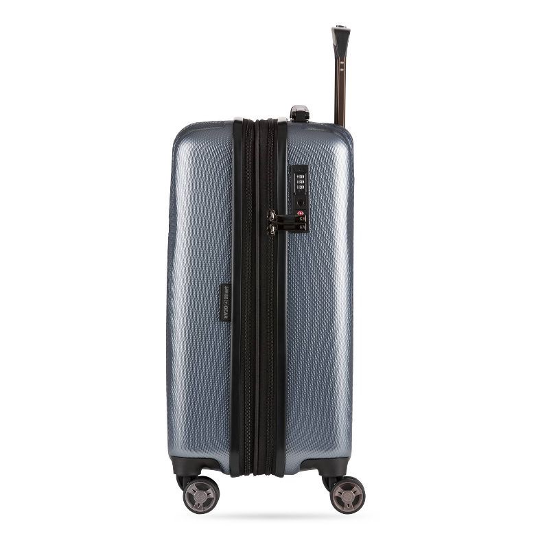 slide 8 of 13, SWISSGEAR Energie Hardside Carry On Spinner Suitcase - Iron Gray: Telescoping Handle, Tear-Resistant, 1 ct
